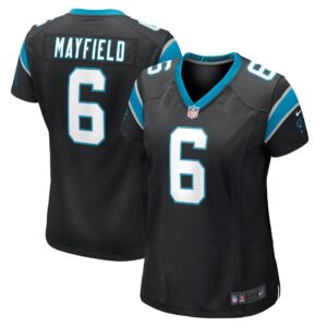 Women's Carolina Panthers Baker Mayfield Nike Black Home Player Game Jersey