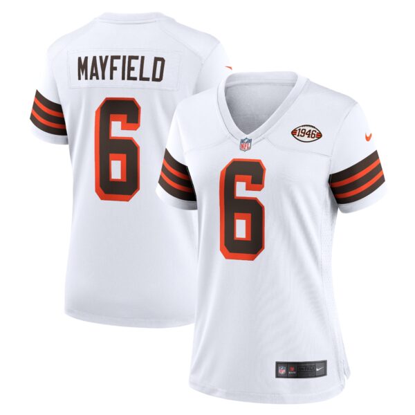 Women’s Cleveland Browns Baker Mayfield Nike White 1946 Collection Alternate Game Jersey