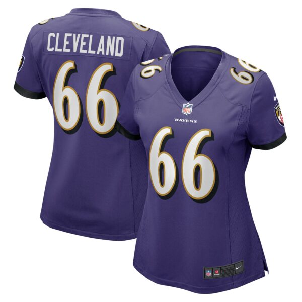 Women’s Baltimore Ravens Ben Cleveland Nike Purple Game Jersey