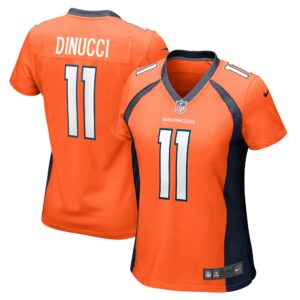 Women's Denver Broncos Ben DiNucci Nike Orange Team Game Jersey