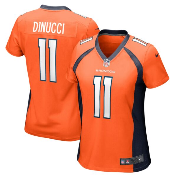 Women’s Denver Broncos Ben DiNucci Nike Orange Team Game Jersey