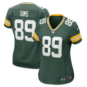 Women's Green Bay Packers Ben Sims Nike Green Team Game Jersey