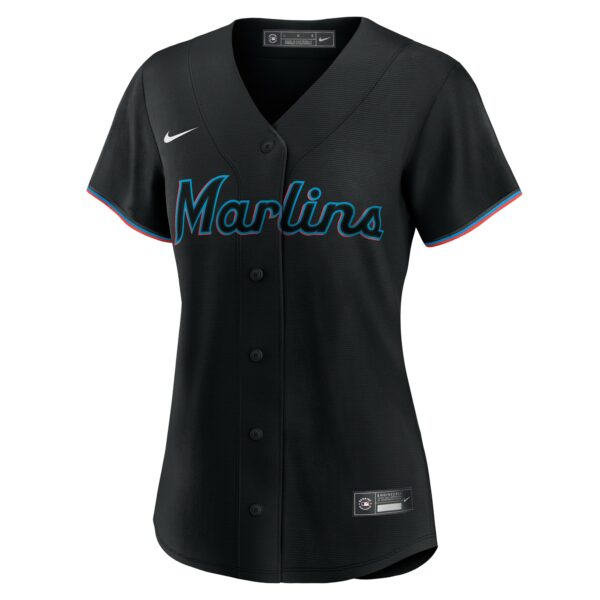 Women’s Miami Marlins Nike Black Alternate Custom Replica Jersey