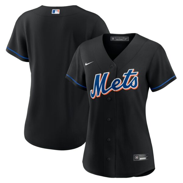 Women’s New York Mets Nike Black 2022 Alternate Replica Team Jersey