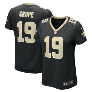 Women's New Orleans Saints Blake Grupe Nike Black Team Game Jersey