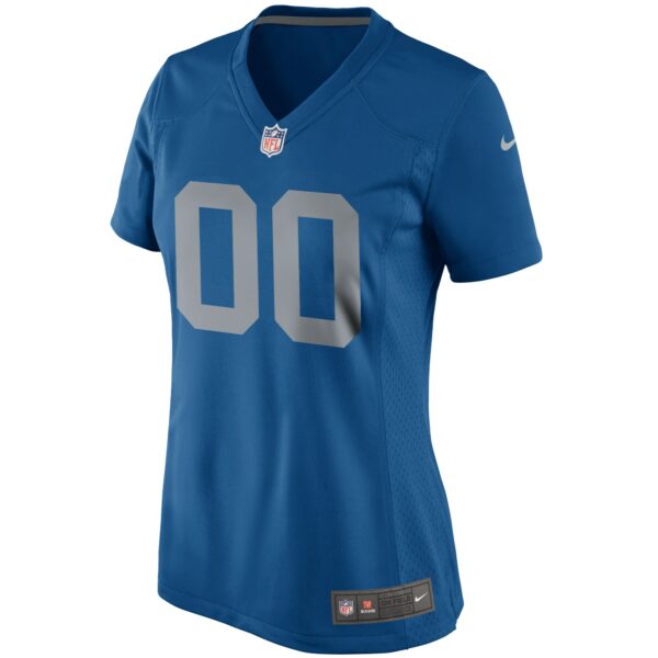 Women’s Nike Blue Detroit Lions Throwback Custom Game Jersey