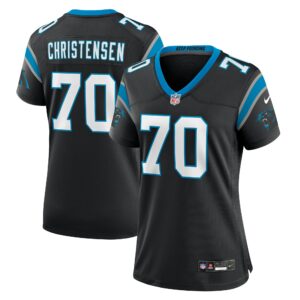 Women's Carolina Panthers Brady Christensen Nike Black Team Game Jersey