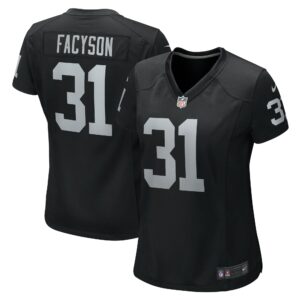 Women's Las Vegas Raiders Brandon Facyson Nike Black Team Game Jersey