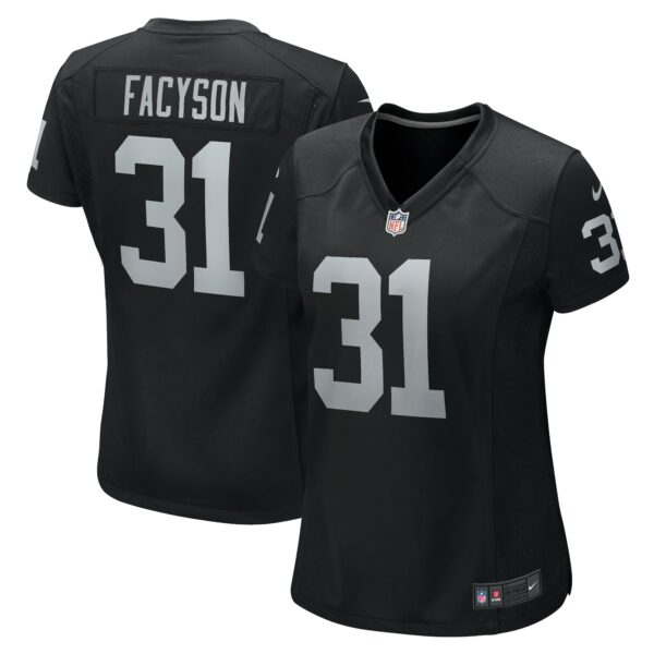 Women’s Las Vegas Raiders Brandon Facyson Nike Black Team Game Jersey