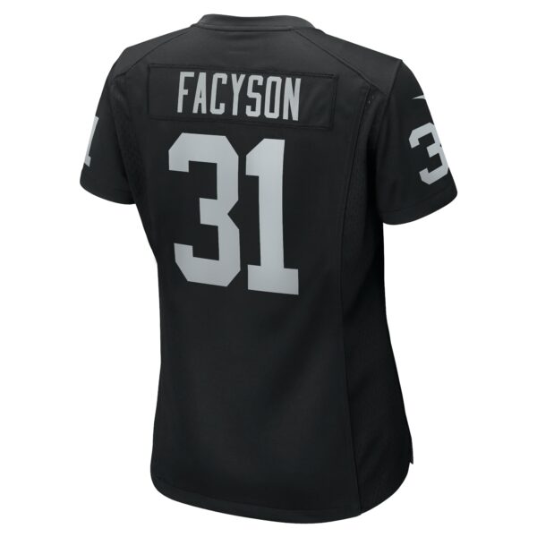 Women’s Las Vegas Raiders Brandon Facyson Nike Black Team Game Jersey