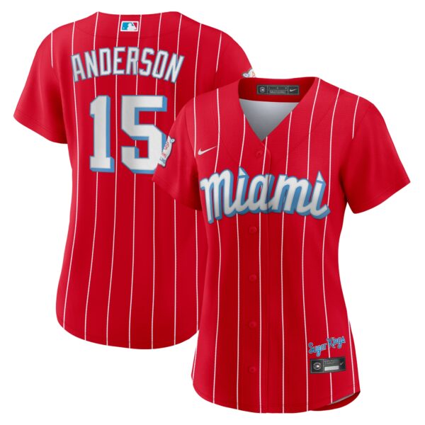 Women’s Miami Marlins Brian Anderson Nike Red City Connect Replica Player Jersey