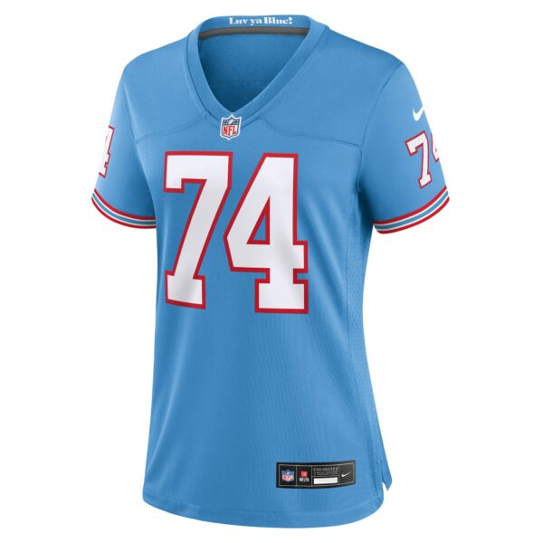 Women’s Tennessee Titans Bruce Matthews Nike Light Blue Oilers Throwback Retired Player Game Jersey