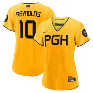 Women's Pittsburgh Pirates Bryan Reynolds Nike Gold 2023 City Connect Replica Player Jersey