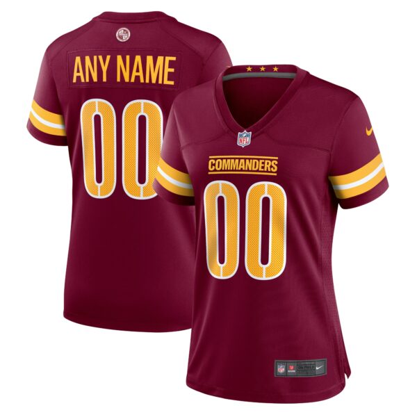 Women’s Washington Commanders Nike Burgundy Game Custom Player Jersey