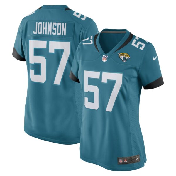 Women’s Jacksonville Jaguars Caleb Johnson Nike Teal Game Player Jersey