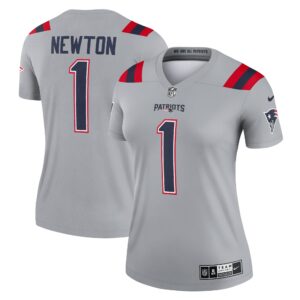 Women's New England Patriots Cam Newton Nike Gray Inverted Legend Jersey