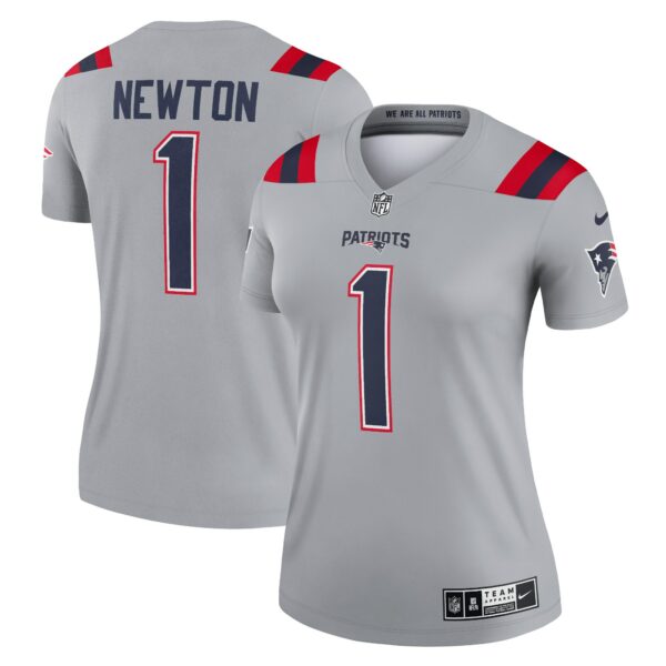 Women’s New England Patriots Cam Newton Nike Gray Inverted Legend Jersey