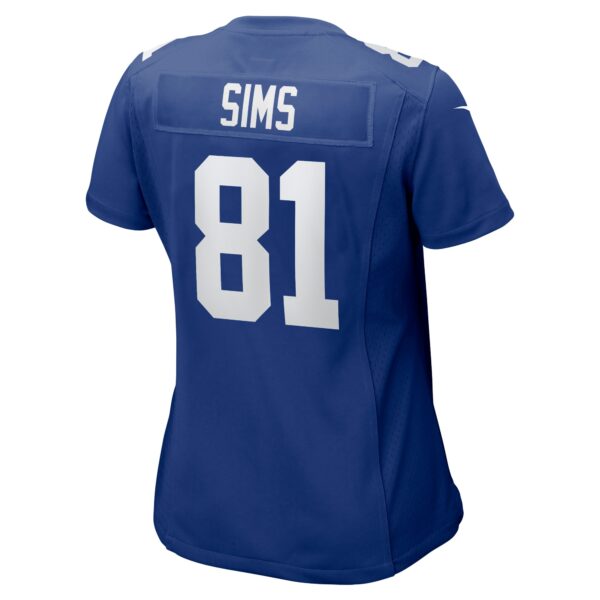 Women’s New York Giants Cam Sims Nike Royal Team Game Jersey