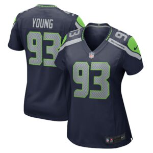 Women's Seattle Seahawks Cameron Young Nike College Navy Game Jersey