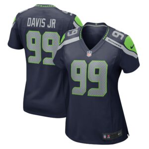 Women's Seattle Seahawks Carl Davis Jr. Nike Navy Game Jersey