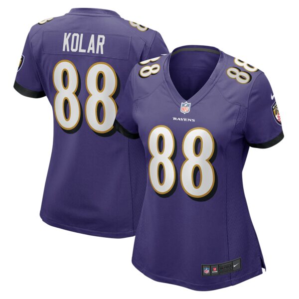 Women’s Baltimore Ravens Charlie Kolar Nike Purple Player Game Jersey