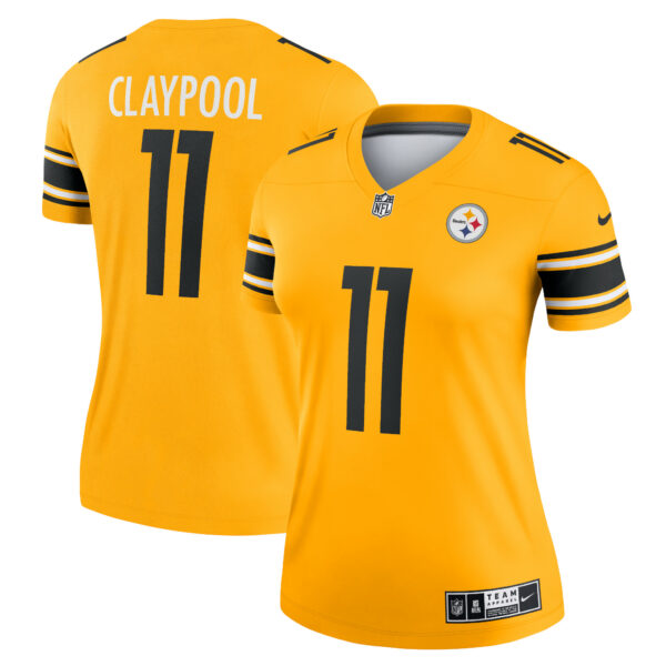 Women’s Pittsburgh Steelers Chase Claypool Nike Gold Inverted Legend Game Jersey