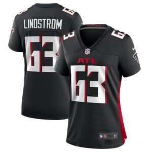 Women's Atlanta Falcons Chris Lindstrom Nike Black Team Game Jersey