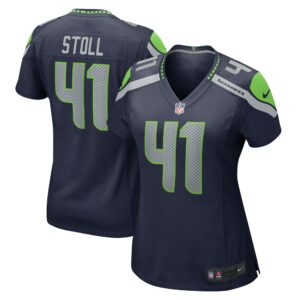 Women's Seattle Seahawks Chris Stoll Nike College Navy Game Jersey