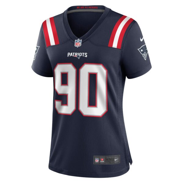 Women’s New England Patriots Christian Barmore Nike Navy Player Game Jersey