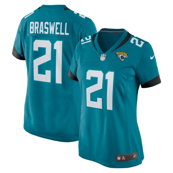 Women’s Jacksonville Jaguars Christian Braswell Nike Teal Team Game Jersey