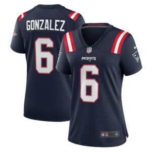 Women's New England Patriots Christian Gonzalez Nike Navy Team Game Jersey