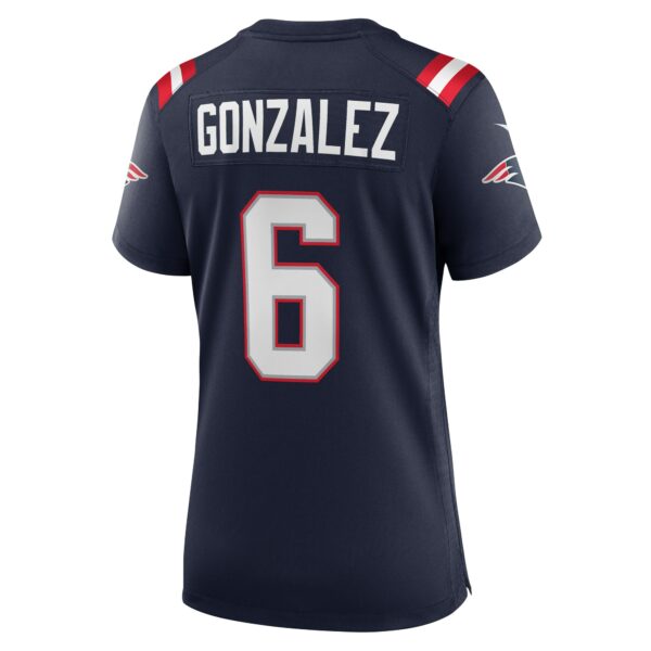 Women’s New England Patriots Christian Gonzalez Nike Navy Team Game Jersey