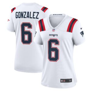 Women's New England Patriots Christian Gonzalez Nike White Game Jersey