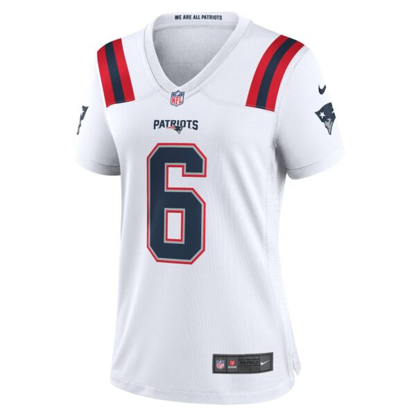 Women’s New England Patriots Christian Gonzalez Nike White Game Jersey