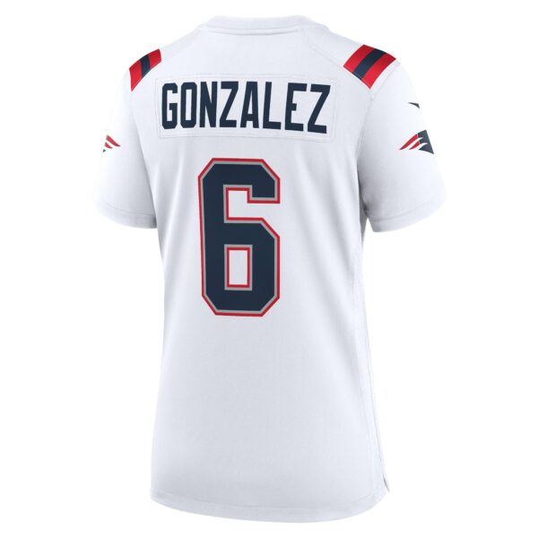 Women’s New England Patriots Christian Gonzalez Nike White Game Jersey