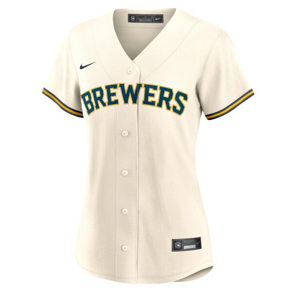 Women’s Milwaukee Brewers Christian Yelich Nike Cream Home Replica Player Jersey