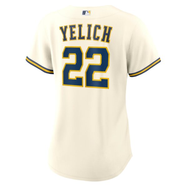 Women’s Milwaukee Brewers Christian Yelich Nike Cream Home Replica Player Jersey