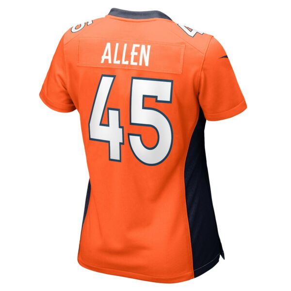 Women’s Denver Broncos Christopher Allen Nike Orange Game Player Jersey