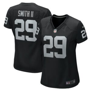 Women's Las Vegas Raiders Christopher Smith II Nike Black Team Game Jersey