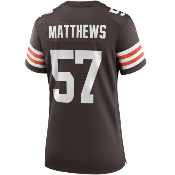 Women’s Cleveland Browns Clay Matthews Nike Brown Game Retired Player Jersey