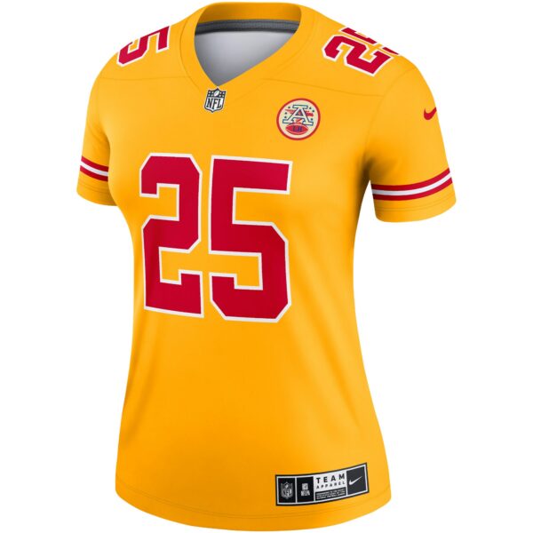 Women’s Kansas City Chiefs Clyde Edwards-Helaire Nike Gold Inverted Legend Jersey