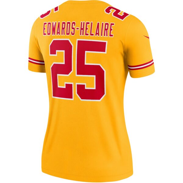 Women’s Kansas City Chiefs Clyde Edwards-Helaire Nike Gold Inverted Legend Jersey