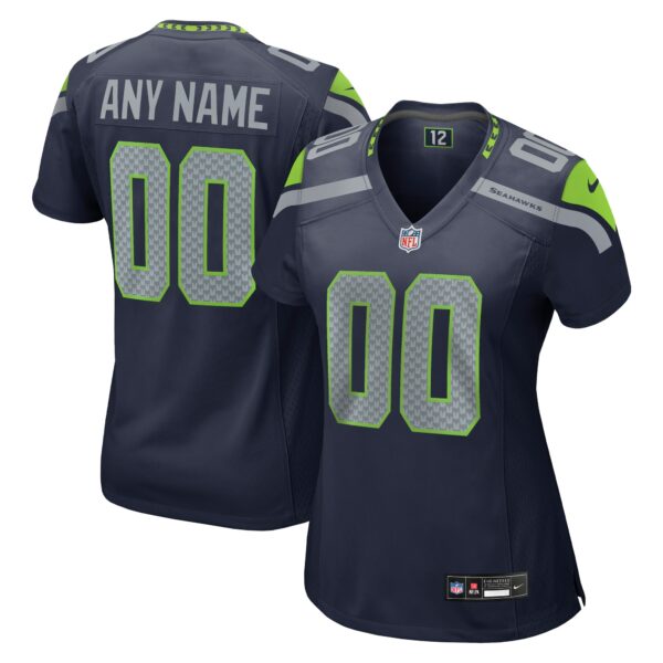 Women’s Seattle Seahawks Nike College Navy Custom Game Jersey