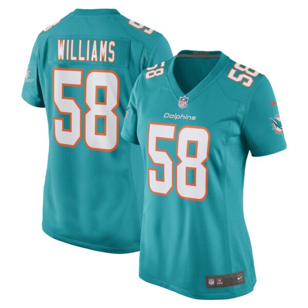 Women’s Miami Dolphins Connor Williams Nike Aqua Game Player Jersey