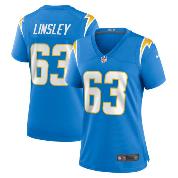 Women’s Los Angeles Chargers Corey Linsley Nike Powder Blue Game Player Jersey