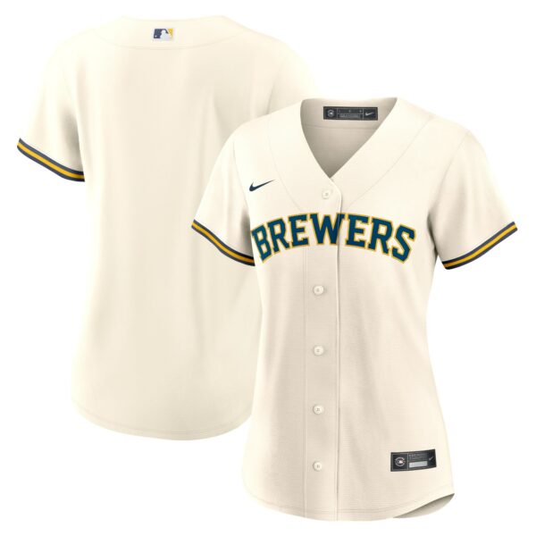 Women’s Milwaukee Brewers Nike Cream Home Replica Team Jersey