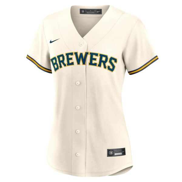 Women’s Milwaukee Brewers Nike Cream Home Replica Team Jersey