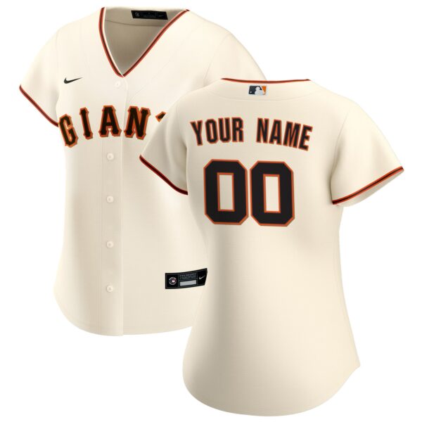 Women’s San Francisco Giants Nike Cream Home Replica Custom Jersey