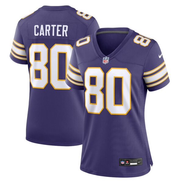 Women’s Minnesota Vikings Cris Carter Nike Purple Classic Retired Player Game Jersey