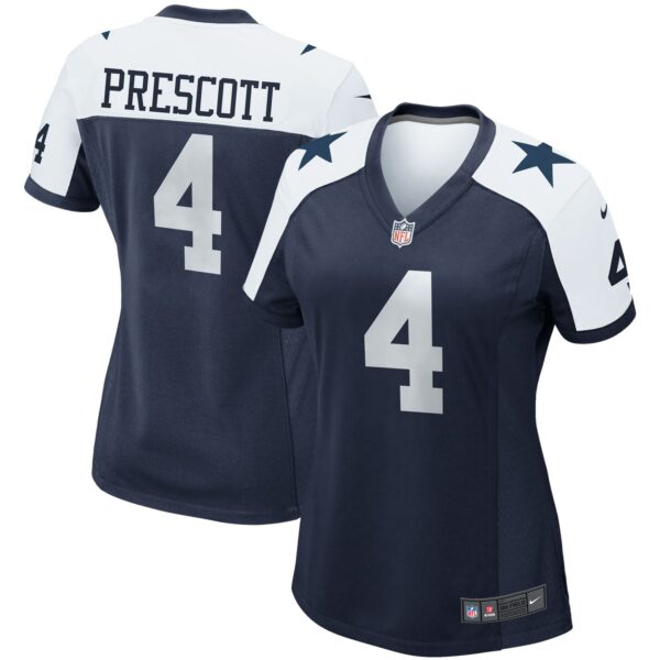 Women’s Dallas Cowboys Dak Prescott Nike Navy Alternate Game Team Jersey